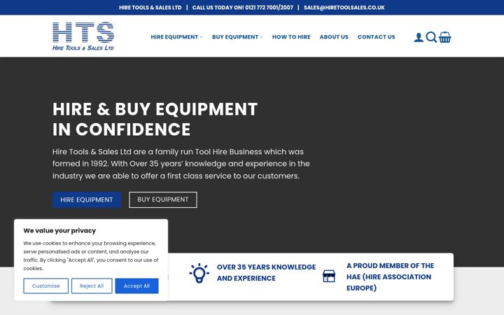 Screenshot of hiretoolsales.co.uk
