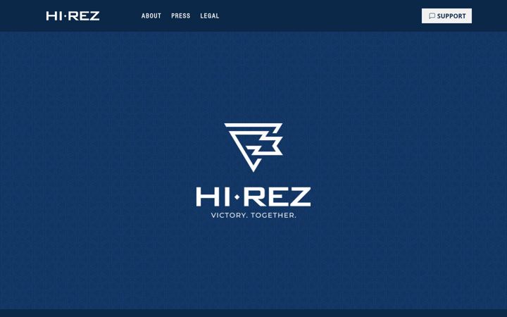 Skærmbillede af hirezstudios.com
