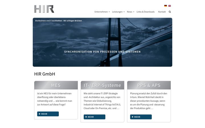 Screenshot of hirgmbh.de