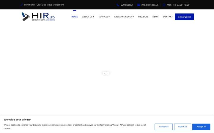 Screenshot of hirltd.co.uk