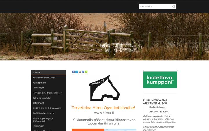 Screenshot of hirnu.fi