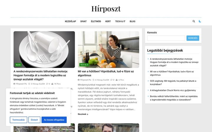 Screenshot of hirposzt.hu