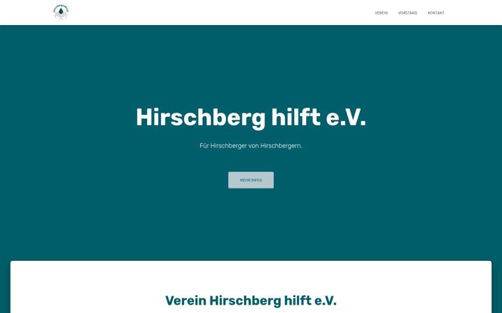Ekraanipilt saidist hirschberg-hilft.de