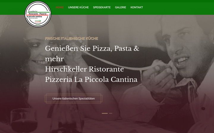 Screenshot of hirschkeller-lapiccolacantina.de