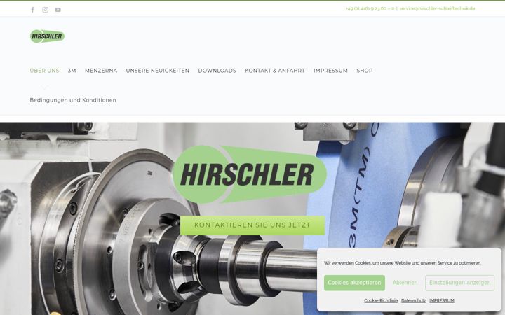 Screenshot of hirschler-schleiftechnik.de