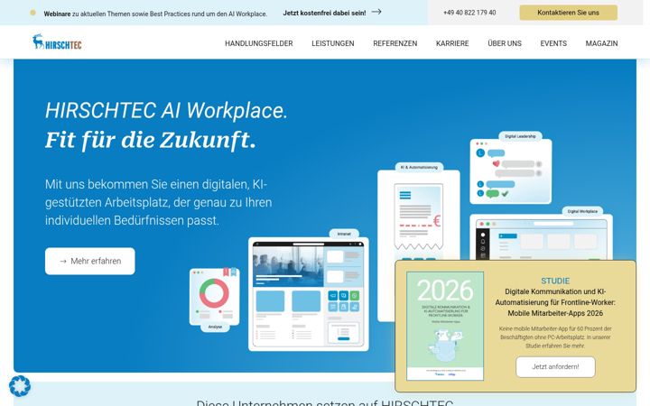 Screenshot of hirschtec.eu