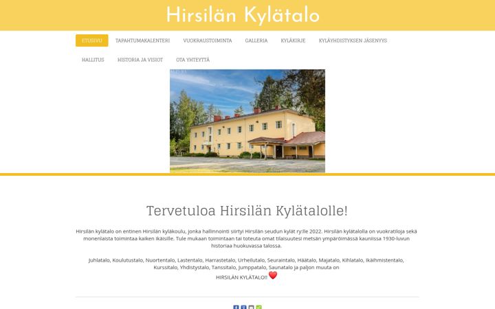 Screenshot of hirsilankylatalo.fi