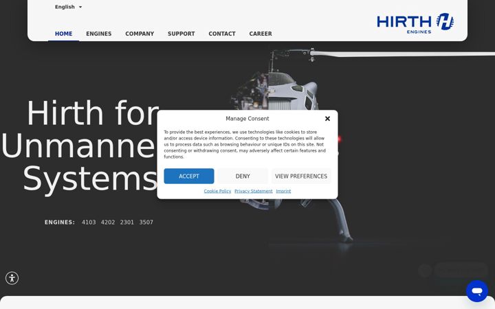 Screenshot of hirthengines.com