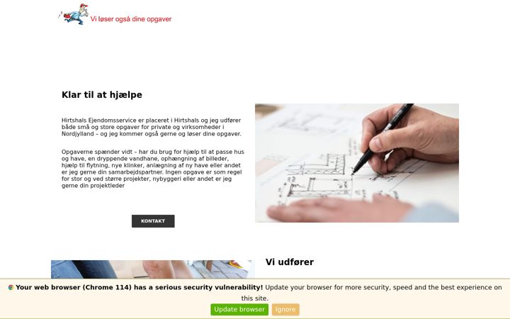 Screenshot of hirtshals-ejendomsservice.dk