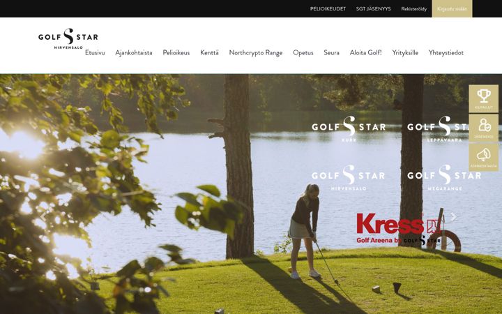 Screenshot of hirvensalongolf.fi