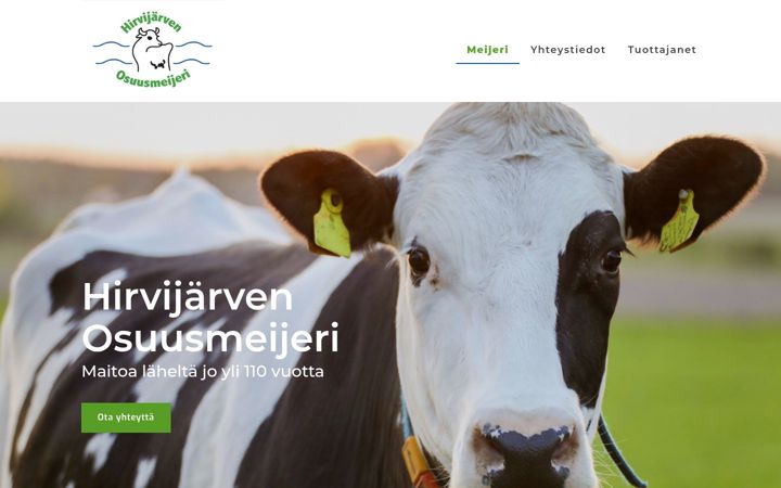 Screenshot of hirvijarvenmeijeri.fi