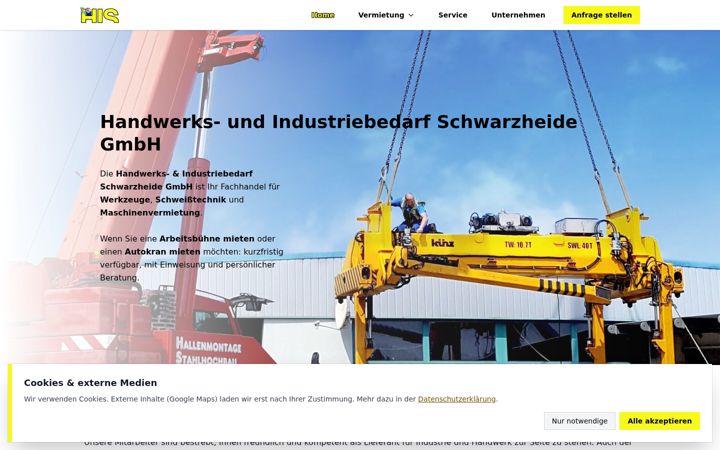 Screenshot of his-schwarzheide.de