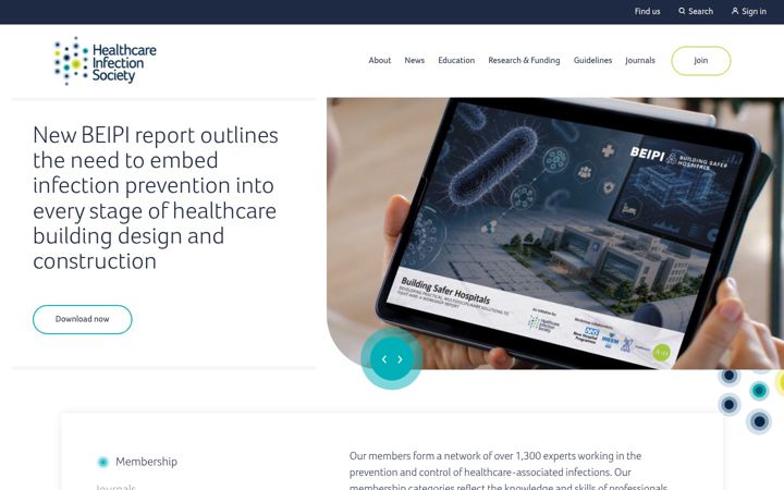 Screenshot of his.org.uk