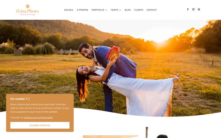 Screenshot of hisaphoto.fr