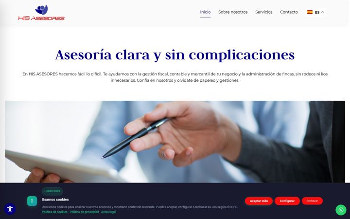 Screenshot of hisasesores.com