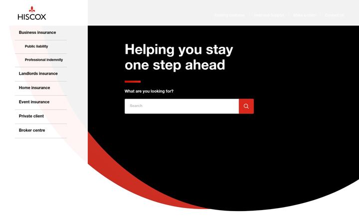 Screenshot of hiscox.co.uk