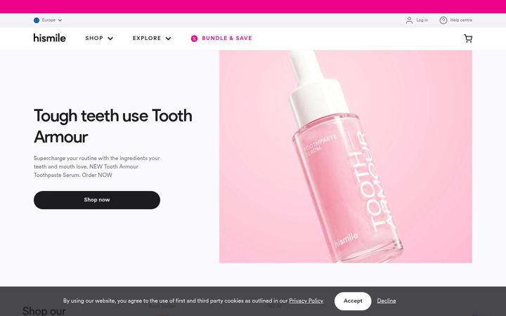 Ekrano kopija hismileteeth.com