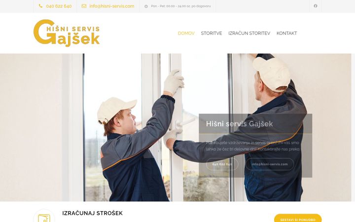 Screenshot of hisni-servis.com