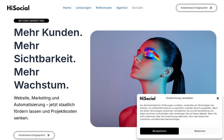 Screenshot of hisocial.at