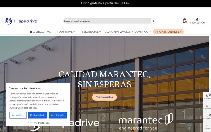 Screenshot of hispadrive.com