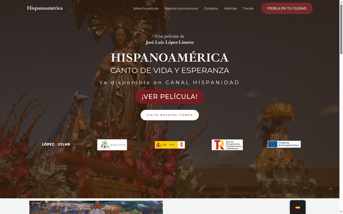 Captura de pantalla del banner de consentimiento mostrado antes de cualquier interacción