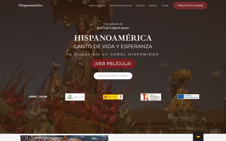 Screenshot of hispanoamericalapelicula.org