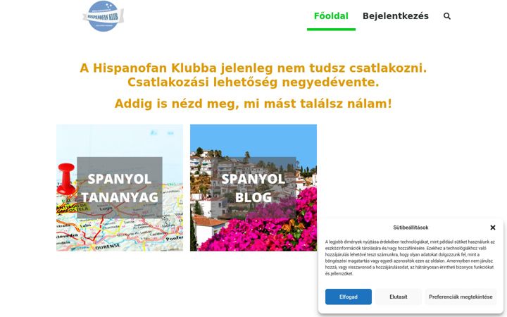 Screenshot of hispanofan.hu