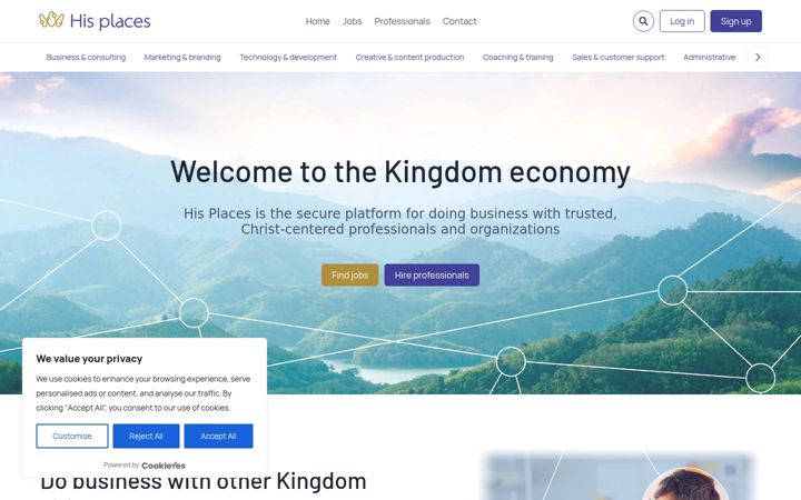 Screenshot of hisplaces.com