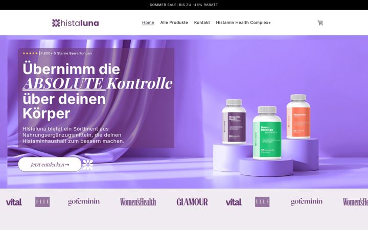 Screenshot of histaluna.com