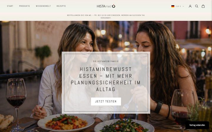Screenshot of histamed.eu