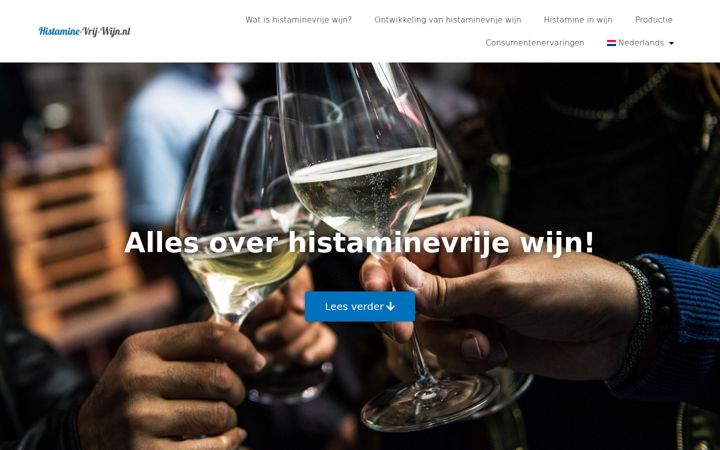 Screenshot of histamine-vrij-wijn.nl