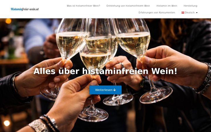 Screenshot of histaminfreier-wein.at