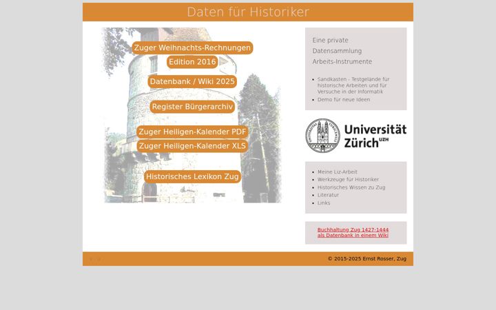 Screenshot of histodata.ch