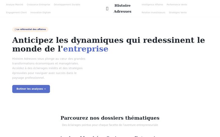 Screenshot of histoire-adresses.com
