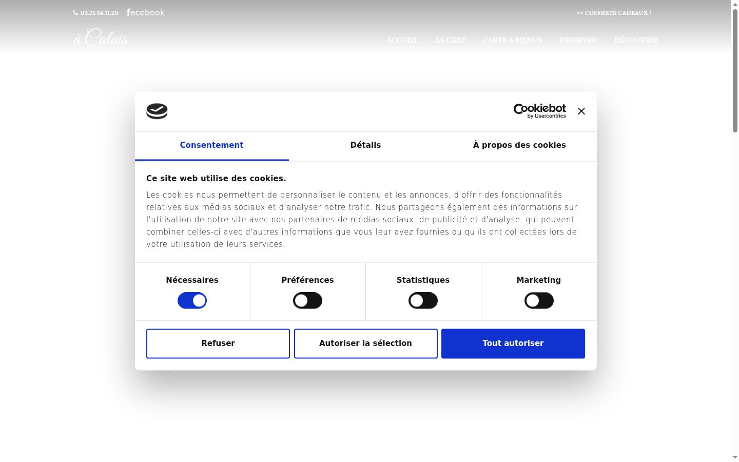 Screenshot des Einwilligungsbanners vor jeglicher Interaktion
