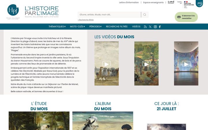 Captură de ecran a histoire-image.org