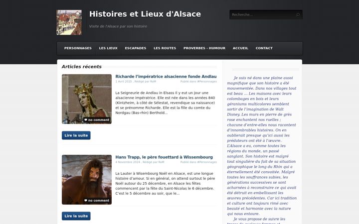 Screenshot of histoires-et-lieux-alsace.com