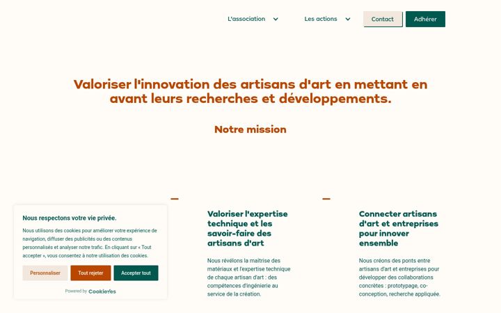 Screenshot of histoiresdartisans.com