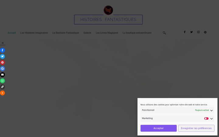 Screenshot of histoiresfantastiques.com