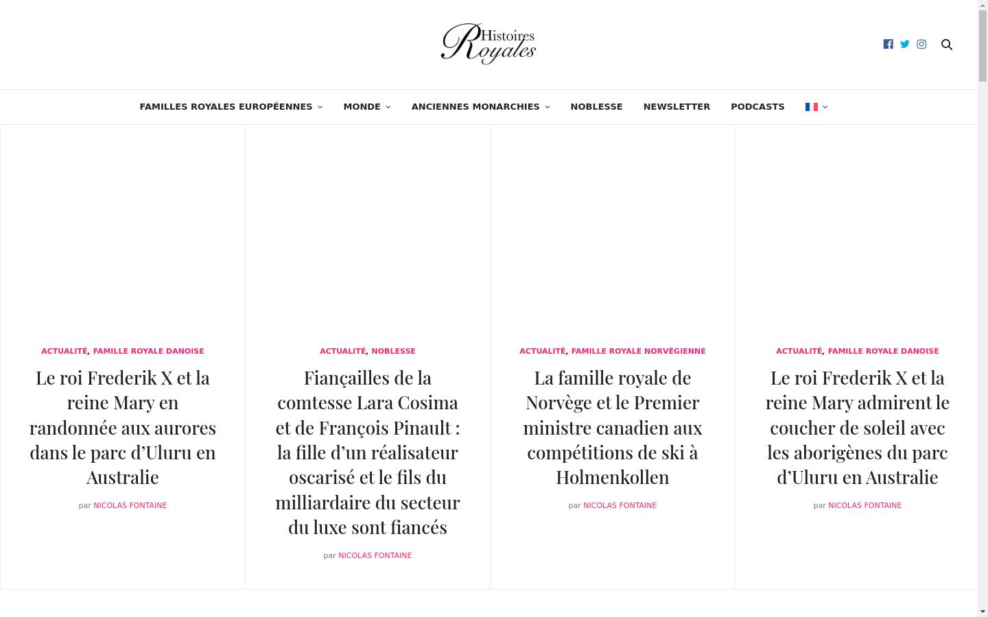 Screenshot of histoiresroyales.fr