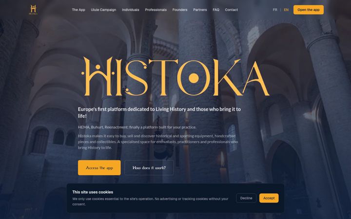 Screenshot of histoka.com