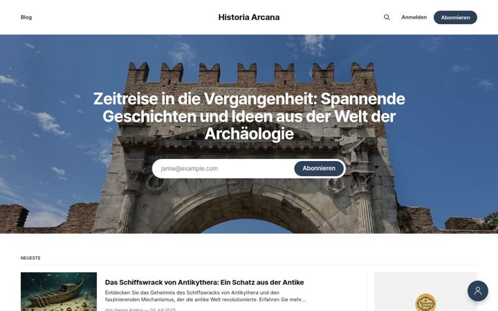 Screenshot of historia-arcana.com
