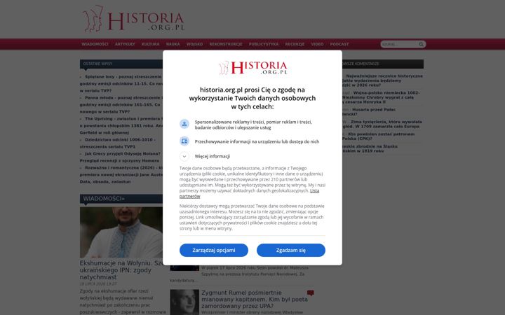 Screenshot of historia.org.pl