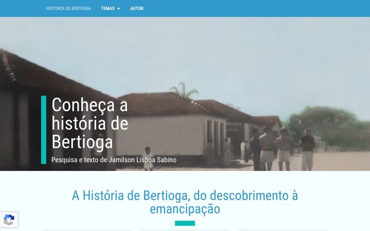Screenshot of historiadebertioga.com.br