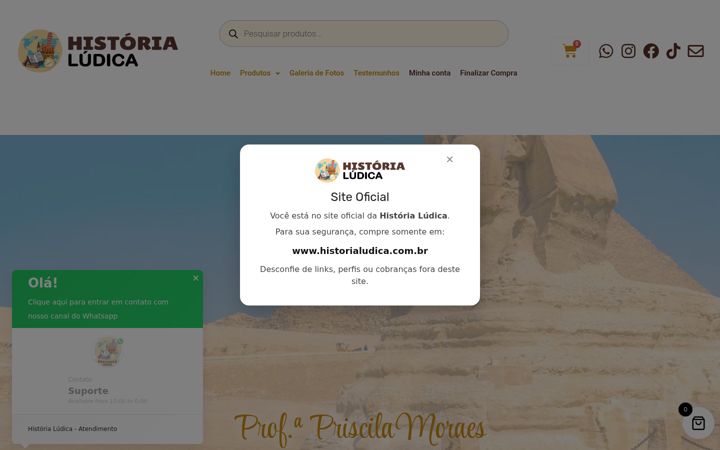 Screenshot of historialudica.com.br