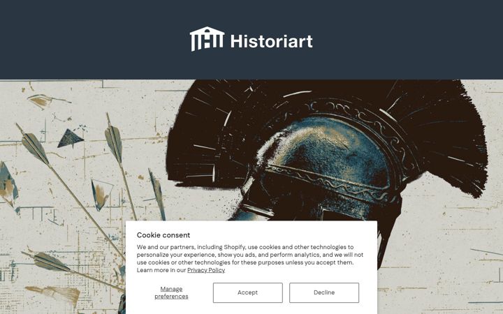 Screenshot of historiart.com