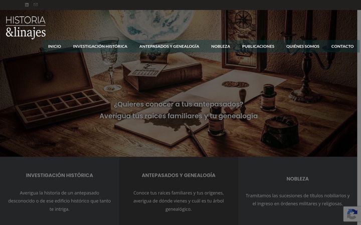 Screenshot of historiaylinajes.com