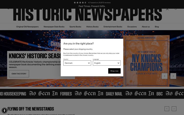 Ekrānuzņēmums no historic-newspapers.com