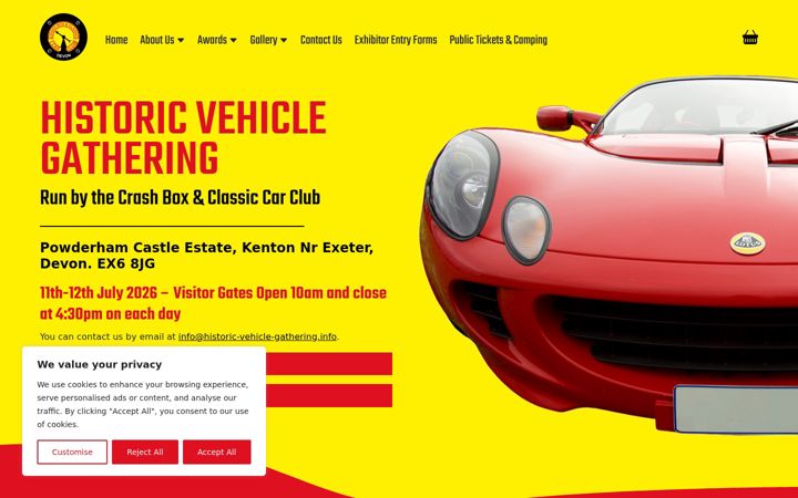 Screenshot of historic-vehicle-gathering.info