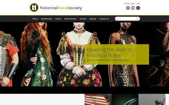 Screenshot stránky historicalnovelsociety.org